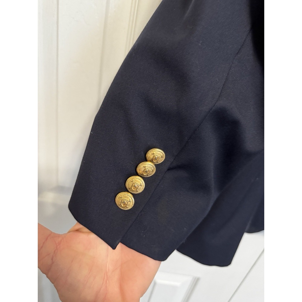 Ralph Lauren Jacket Blazer Mens 42S Wool Navy Gold 2 Button Sport Coat Classic - Picture 9 of 16